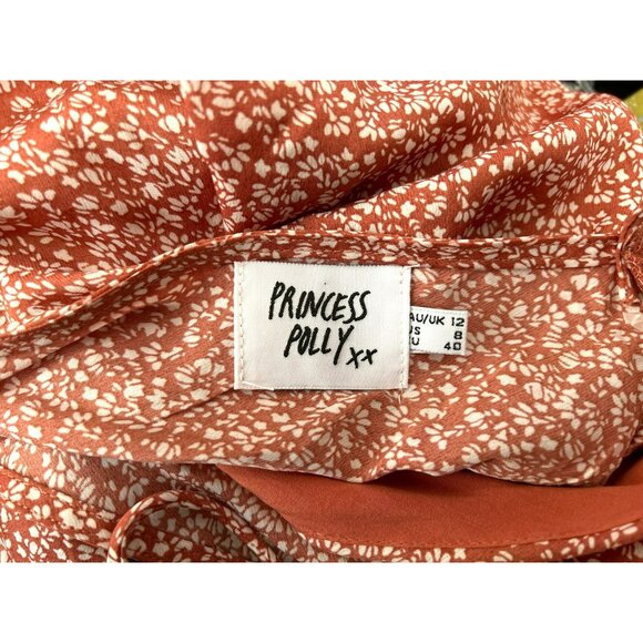 Princess Polly Women's Asymmetrical Bohemian Long Sleeve Dress Size 8 Festival - Picture 4 of 6